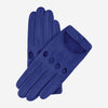 Alessa (blue) - Classic Italian lambskin leather driving gloves