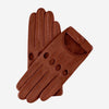 Alessa (cognac) - Classic Italian lambskin leather driving gloves