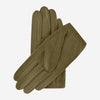 Alessa (olive) - Gants de conduite classiques en cuir d'agneau italien