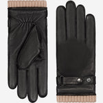 Alonzo (black) - Italian lambskin leather gloves with cashmere lining & touchscreen feature Fratelli Orsini - Luxury Leather Gloves - Handmade in Italy - 1