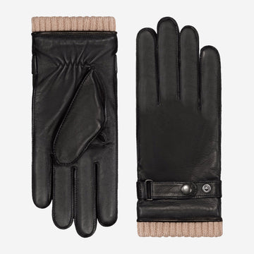 Alonzo (Schwarz) - Italienische Handschuhe aus Lammleder mit Kaschmirfutter & Touchscreen-Funktion