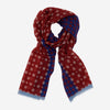 Andrea (red/blue) - Soft and lightweight Italian scarf from 100% wool