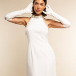 Angelina (white) - Italian silk lined 12-button length leather bridal / opera gloves  - Fratelli Orsini - Luxury Leather Gloves - Handmade in Italy - 6