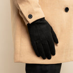 Angelo (black) - suede leather gloves with luxurious cashmere lining
 - Fratelli Orsini - Luxury Leather Gloves - Handmade in Italy - 9