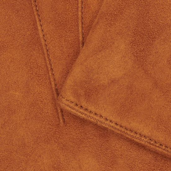 Angelo (cognac) - suede leather gloves with luxurious cashmere lining - Fratelli Orsini - Luxury Leather Gloves - Handmade in Italy - 3