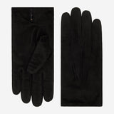 Angelo (black) - Suede leather gloves with luxurious cashmere lining