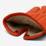 Antonio (orange) - Italian peccary leather gloves with cashmere lining