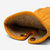 Antonio (yellow) - Italian peccary leather gloves with cashmere lining