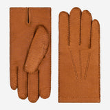Antonio (brown) - Italian peccary leather gloves with cashmere lining