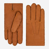 Antonio (brown) - Italian peccary leather gloves with cashmere lining