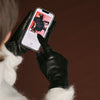 Bella (Schwarz) – Italienische Lammlederhandschuhe mit Lammwollfutter & Touchscreen-Funktion