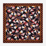 Bruna (schwarz/orange) - Weicher und leichter italienischer Foulard aus reiner Seide