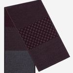 Bruno (grey/red) - warm and soft Italian scarf from wool blend - Fratelli Orsini - Luxury Italian Scarf - Handmade in Italy - 1