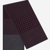 Bruno (grey/red) - warm and soft Italian scarf from wool blend - Fratelli Orsini - Luxury Italian Scarf - Handmade in Italy - 1