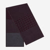 Bruno (grey/red) - Warm and soft Italian scarf from wool blend