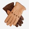 CA0322 (tan) - Men's Italian cashmere lined deerskin dress driving gloves