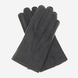 CA0395 (grey) - Handsewn Italian cashmere lined men's carpincho dress gloves