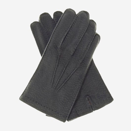 CA0395 (grey) - Handsewn Italian cashmere lined men's carpincho dress gloves