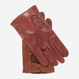 CA3198 (cork) - Handsewn Italian carpincho men's driving gloves