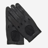 CA3335 (black) - Handsewn Italian peccary men's driving gloves