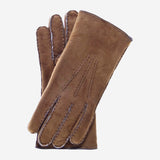 CA3466 (barley) - Men's Italian handsewn sueded lamb shearling gloves