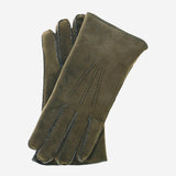 CA3466 (pine) - Men's Italian handsewn sueded lamb shearling gloves