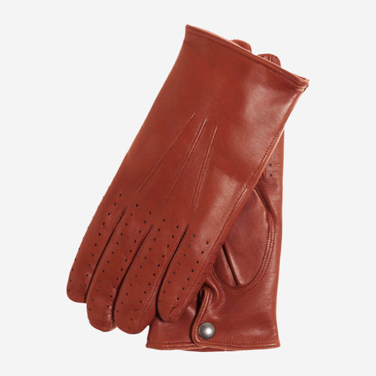 CA3630 (brown) - Men's Italian winter lambskin driving gloves lined in cashmere