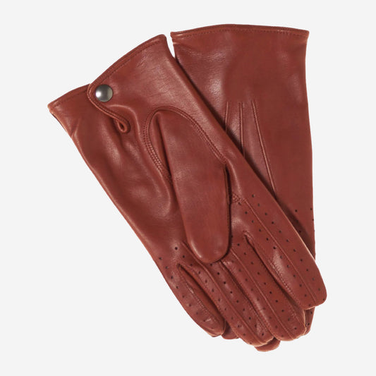 CA3630 (brown) - Men's Italian winter lambskin driving gloves lined in cashmere