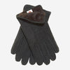 CA3633 (grey) - Handsewn Italian carpincho men's rabbit fur lined dress gloves