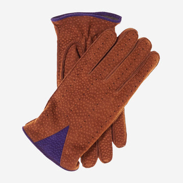 CA3646 (cork) - Gants de ville homme en carpincho italien doublés cachemire