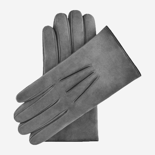 CA3951 (grey) - Men's Italian cashmere lined suede dress gloves