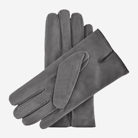 CA3951 (grey) - Men's Italian cashmere lined suede dress gloves