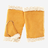 CA4163 (sunshine) - Women's Italian lamb shearling fingerless gloves