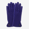 CA4439 (blue) - Women's quilted leather gloves with cashmere lining