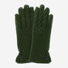 CA4439 (green) - Women's quilted leather gloves with cashmere lining