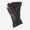 CA4534 (black) - Women's unlined dress leather gloves with "lace-work" cuff