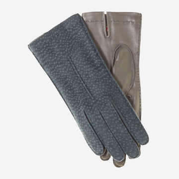 CA4538 (blue) - Handsewn Italian cashmere lined women's carpincho dress gloves