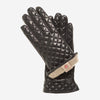 CA4643 (black) - Women's cashmere lined quilted leather gloves with bow