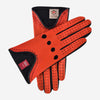 CA4918 (black/red) - Women’s  lambskin driving gloves unlined with ventilation holes