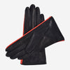 CA4918 (black/red) - Women’s  lambskin driving gloves unlined with ventilation holes