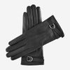 CA4987 (black) - Women's Italian leather lambskin gloves with strap