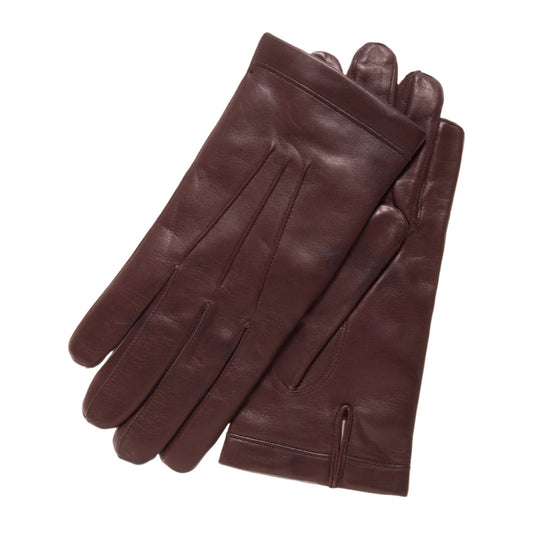 CC3001 (brown) - Men's Italian cashmere lined leather gloves