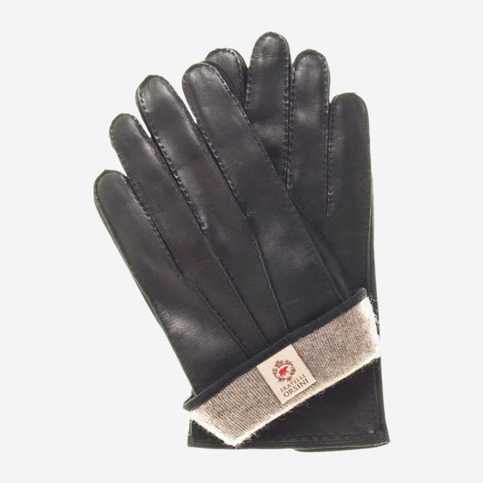 CC3104 (black) - Men's handsewn cashmere lined leather gloves