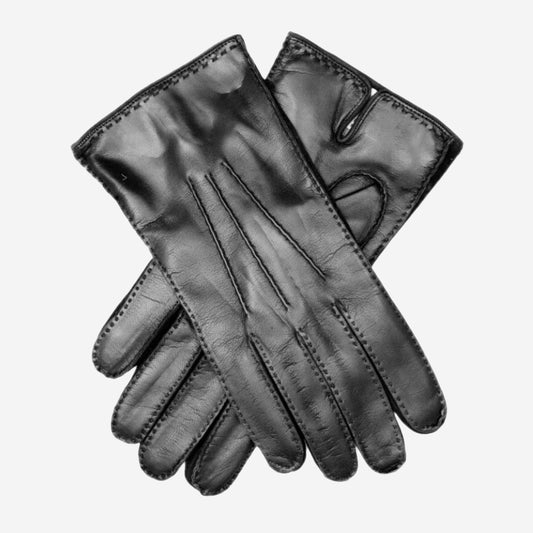CC3104 (black) - Men's handsewn cashmere lined leather gloves