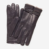 CC3239 (black) - Men's Italian cashmere lined lambskin gloves with belt