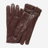 CC3239 (brown) - Men's Italian cashmere lined lambskin gloves with belt