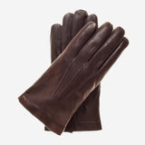 CC3301 (braun) - Italienische Herren-Lederhandschuhe mit Kaschmirfutter und Touchscreen-Funktion