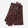 CC3303 (brown) - Men's Italian cashmere lined leather gloves with longer fingers