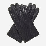 CC3339 (Schwarz) – Herrenhandschuhe aus geflochtenem Leder mit Kaschmirfutter