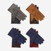 CC3434 (bleu) - Gants homme en daim et agneau plongé doublés cachemire